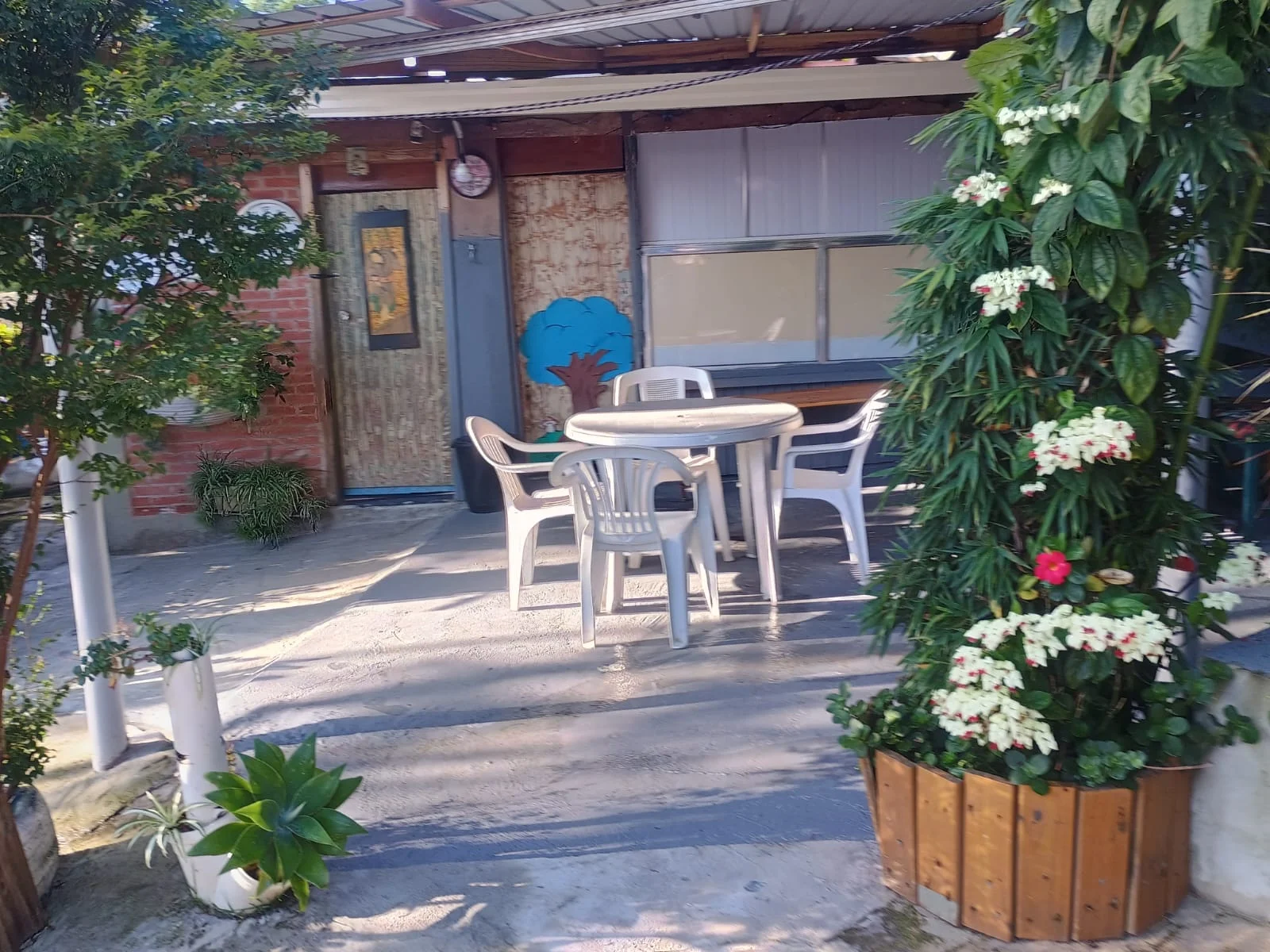 Espaço de lazer da Casa de campo Rocha com atmosfera relaxante
